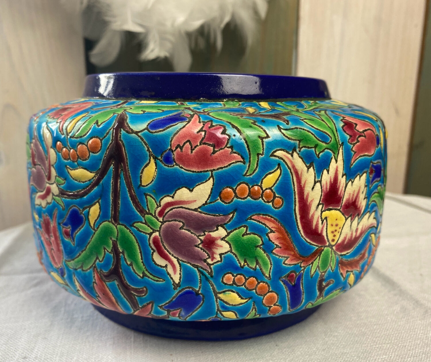 Old factory vase of Longwy