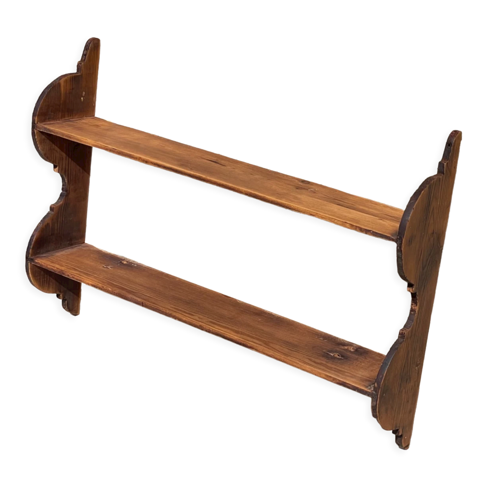 Old wall shelf in wood