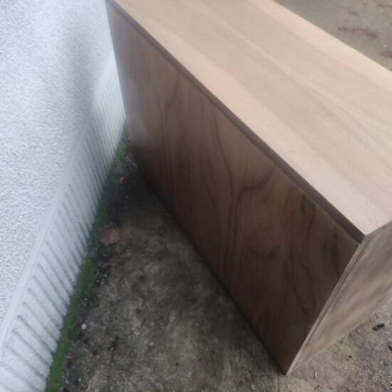 Small asymmetrical Art Deco piece of furniture