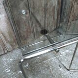 Vintage chrome and smoked glass nesting table