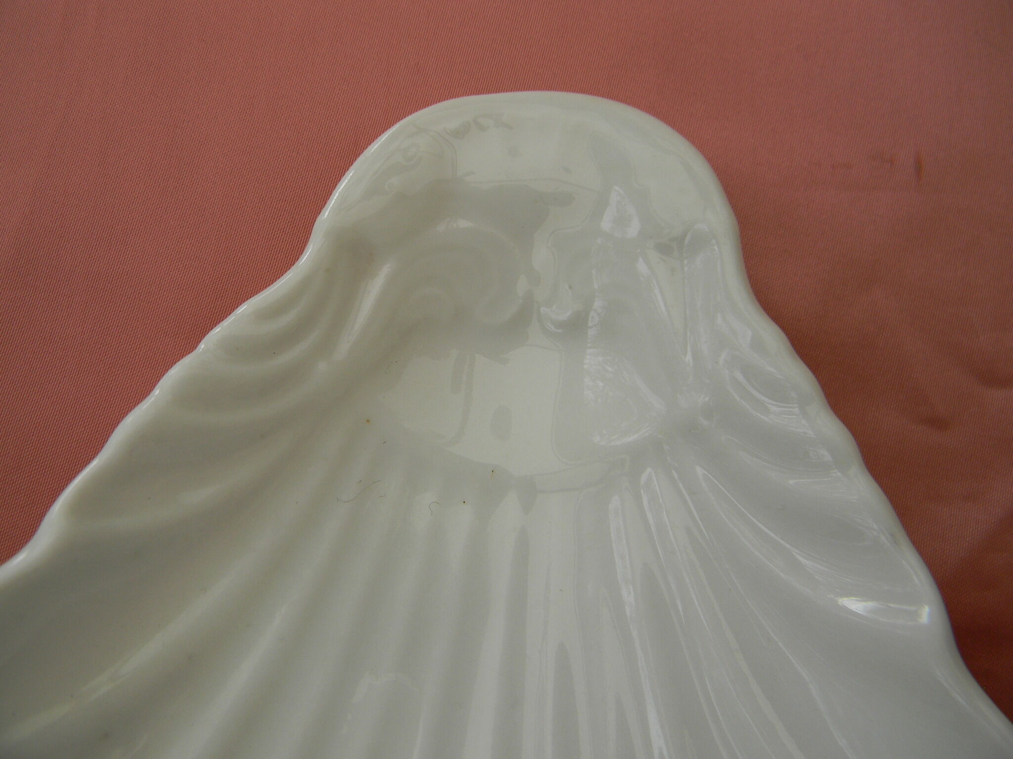 Old white porcelain ravier.