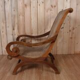 Solid wood chair and caning