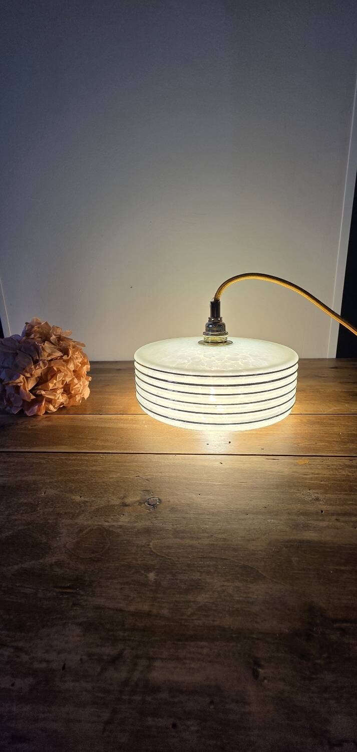 Clichy Glass Blue Portable Pendant Light