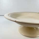 Longwy compote dish, early 20th century, floral decoration.