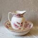 Creil and Montereau 19th century toilet set - Rare Chrysanthème model