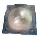 Vintage 70's wall light in white Murano glass