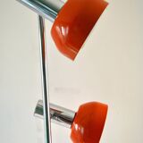Lampadaire DBGM 2 lumières orange et chrome années 70