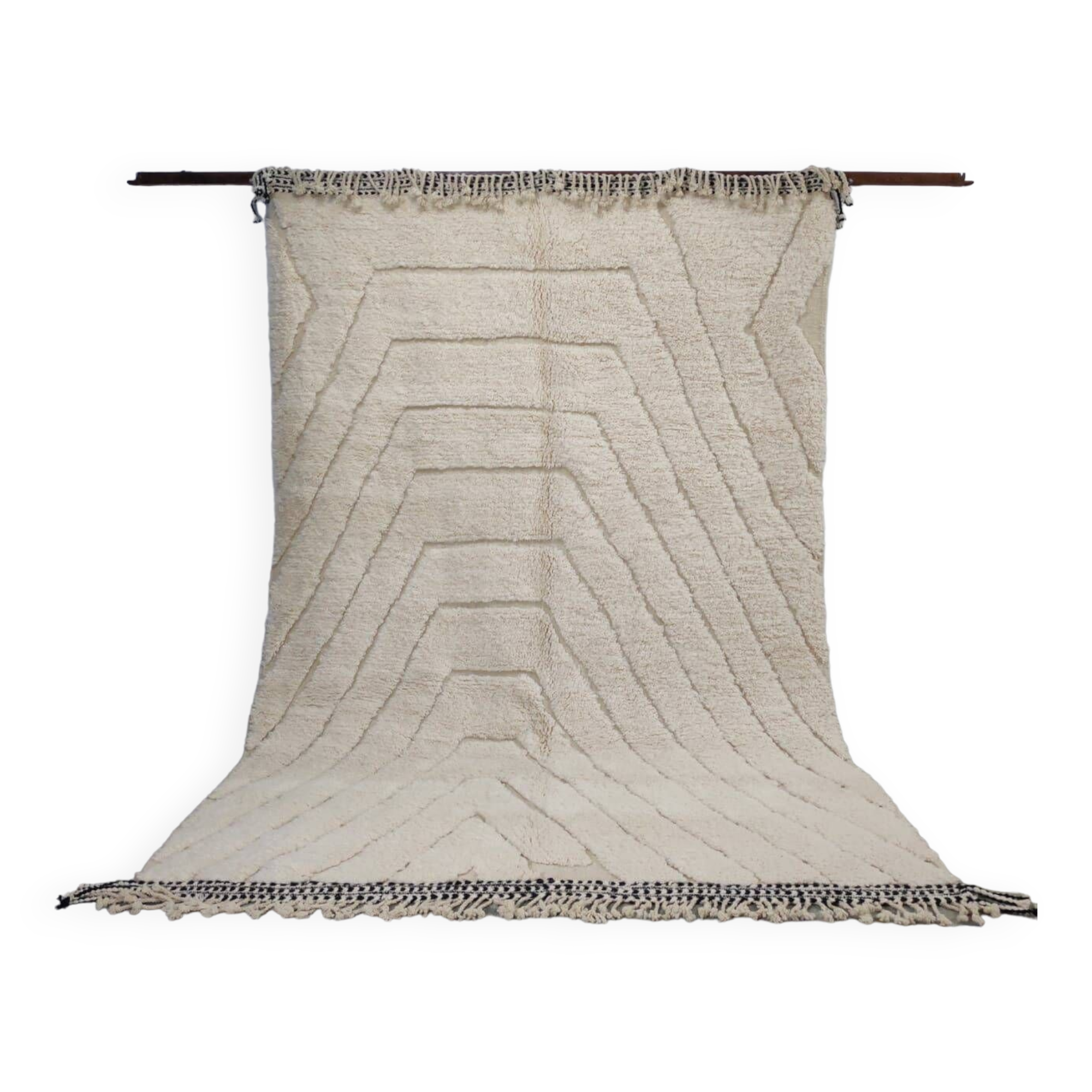 Handmade wool Berber rug 300X200 cm