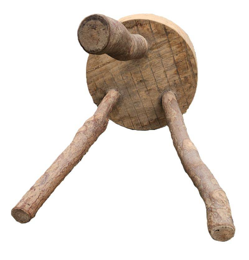 Vintage Brutalist Stool in the Style of Jean Touret 1960