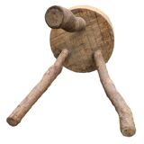 Vintage Brutalist Stool in the Style of Jean Touret 1960