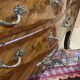 Louis XV style chest of drawers in rosewood, oak and marble top, made in the 70s