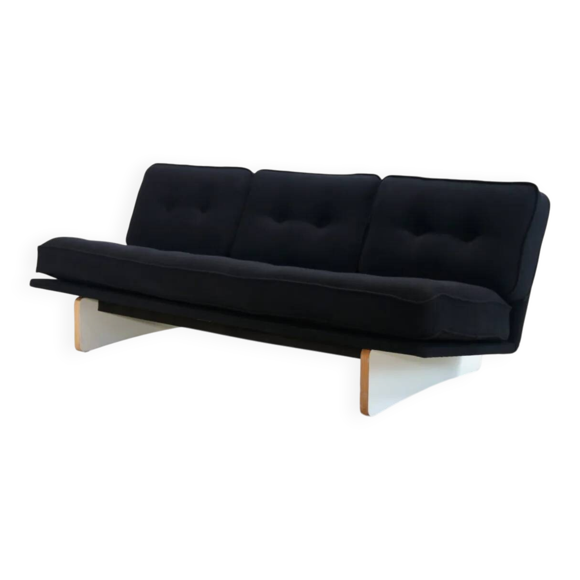 Artifort C671 sofa by Kho Liang Ie in black wool