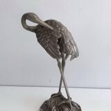Pair of silver-plated herons