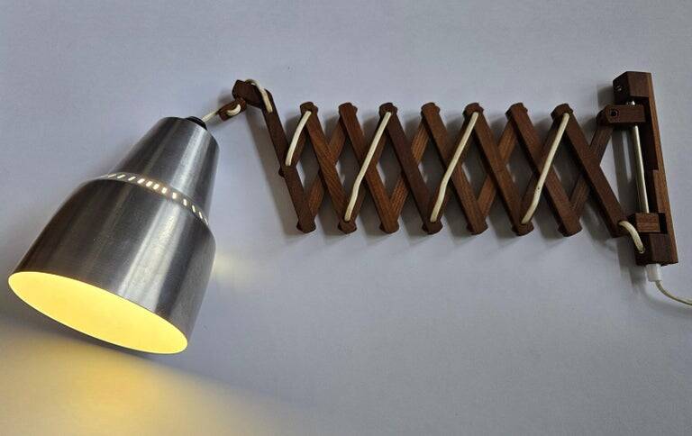 Mid-century wall scissors lamp, Sweden, 1960s