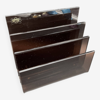 Mail sorter range in smoked altuglass plexiglass ORTF vintage DLG Dumas logo