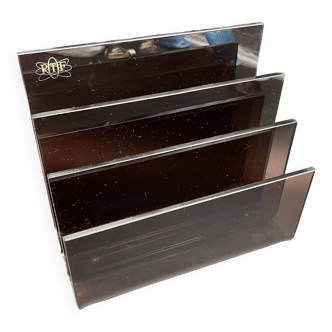 Mail sorter range in smoked altuglass plexiglass ORTF vintage DLG Dumas logo