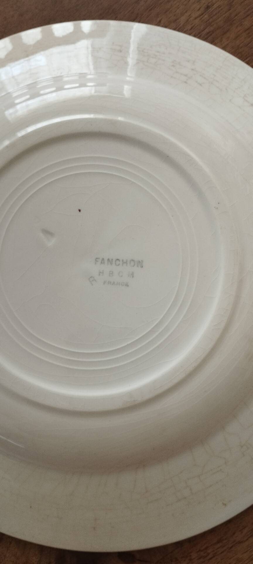 8 plates Creil Montereau model Fanchon