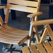 Paire de fauteuils Pliants en Bois par Clairitex