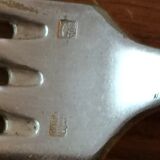 Silver metal cutlery