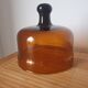 Cloche en verre ambrée vintage