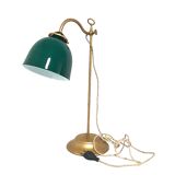 old desk lamp with banker notary gallows green opaline