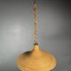 Mid-Century Italian witch hat pencil reed rattan bamboo and brass pendant