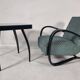 H 269 Lounge Chair and table spider by Jindřich Halabala for Up Zavody, 1940s, Set of 2