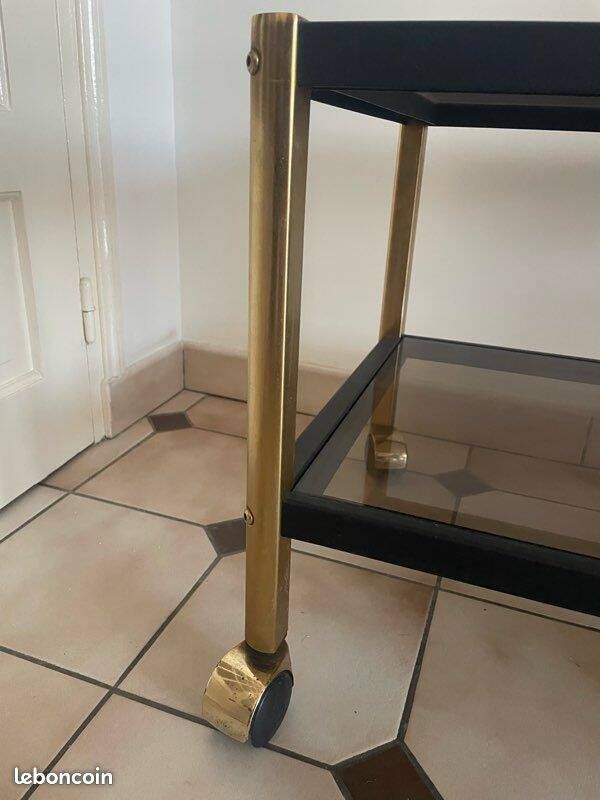 desserte roulante style Hollywood Regency