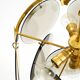 60s large brass ceiling chandelier with large round glass plates