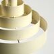1960s Space Age heavy solid slatted metal pendant lamp