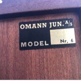 4-module rosewood bookcase model No. 4 by Danish designer Omann Jun 1960