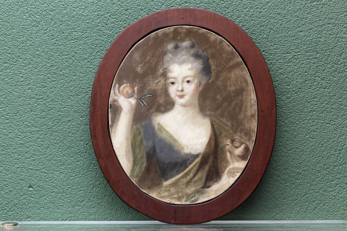 Portrait on canvas, late 18th century, Unknown Princess after Pierre Gobert.