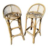 Rattan bar stools from the 60s