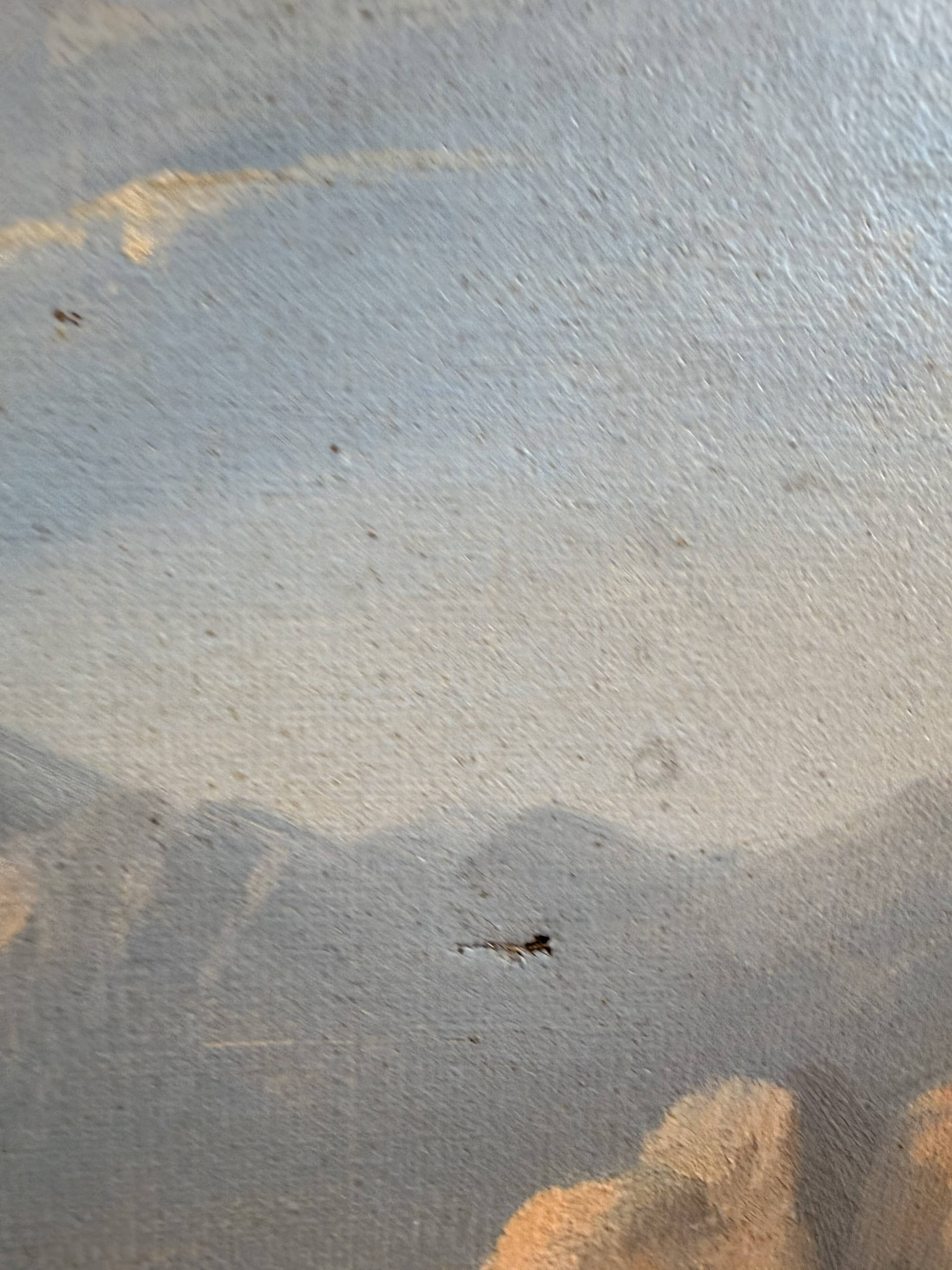 Oil on canvas mountain landscape signed E. Deray – antique gilded frame