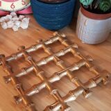 Bamboo pattern brass trivet