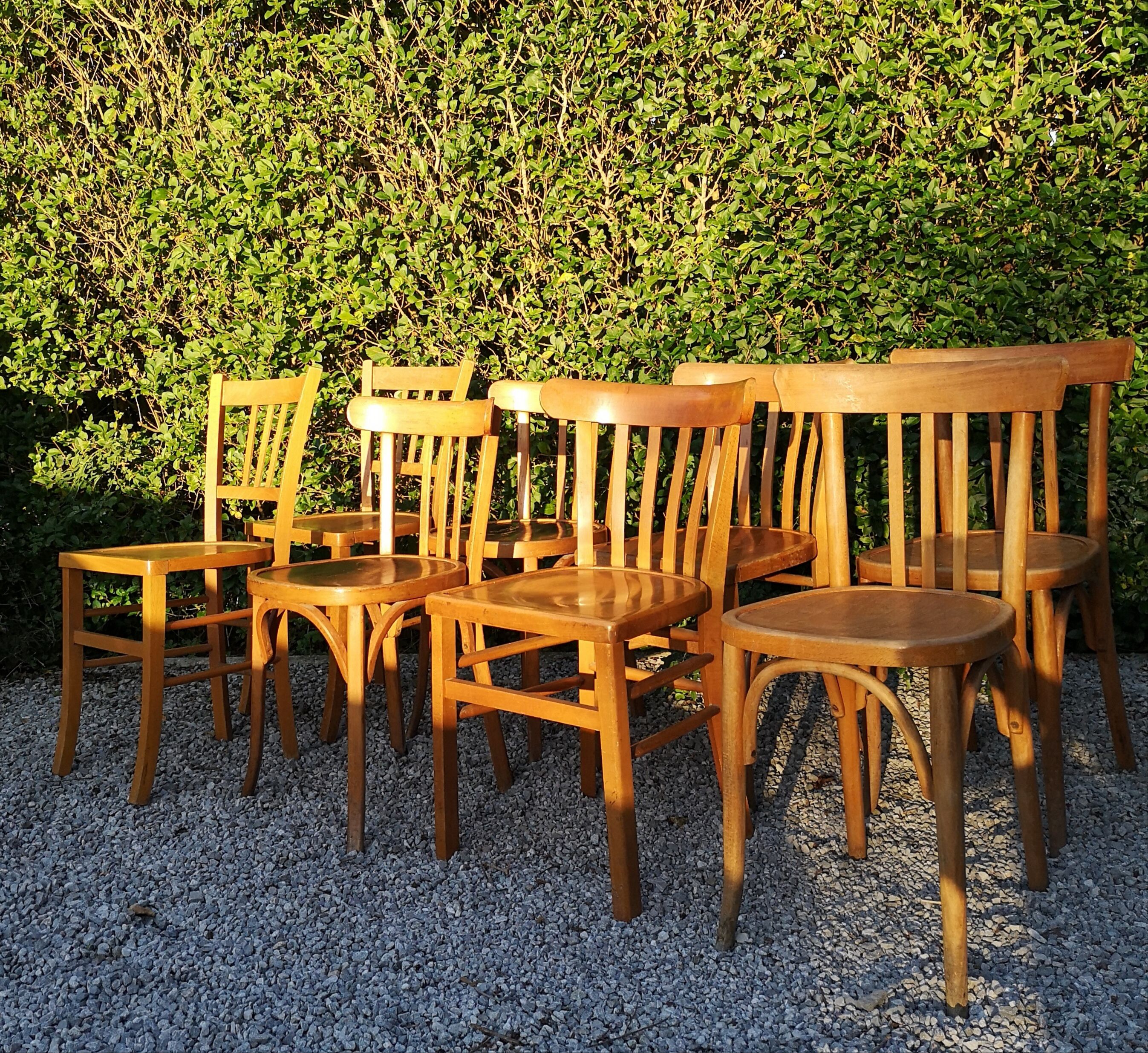 Set of 8 chairs Bistro mismatched
