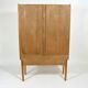 Armoire de placage en chêne original, faite sur commande conception, Tchécoslovaquie années 1980