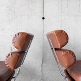 Pair of chairs - 1970 - Cognac