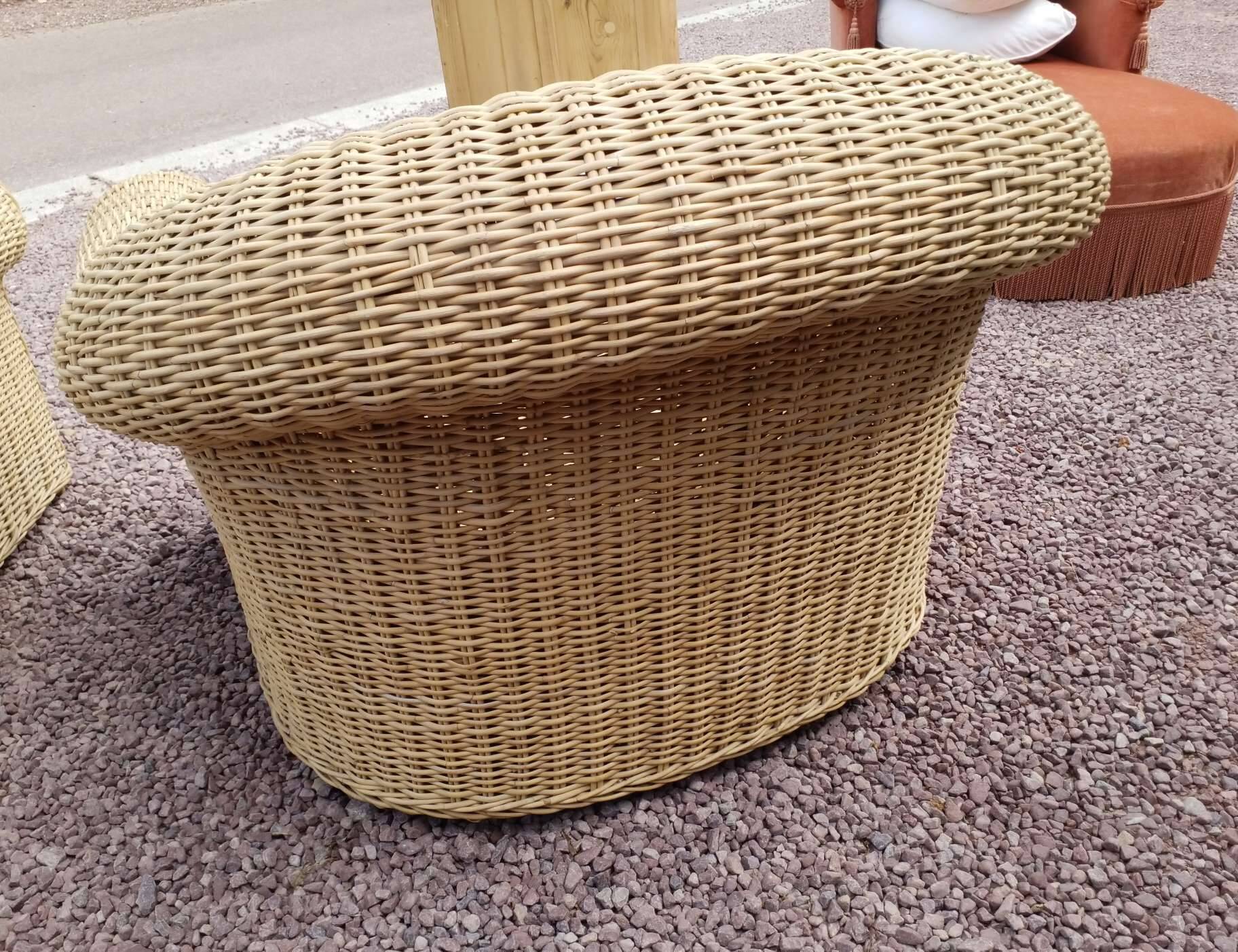 Rattan armchairs
