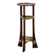Piedestal Art Nouveau en bois et laiton, Belgique, vers 1910