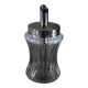 Vintage glass sugar bowl with metal spout