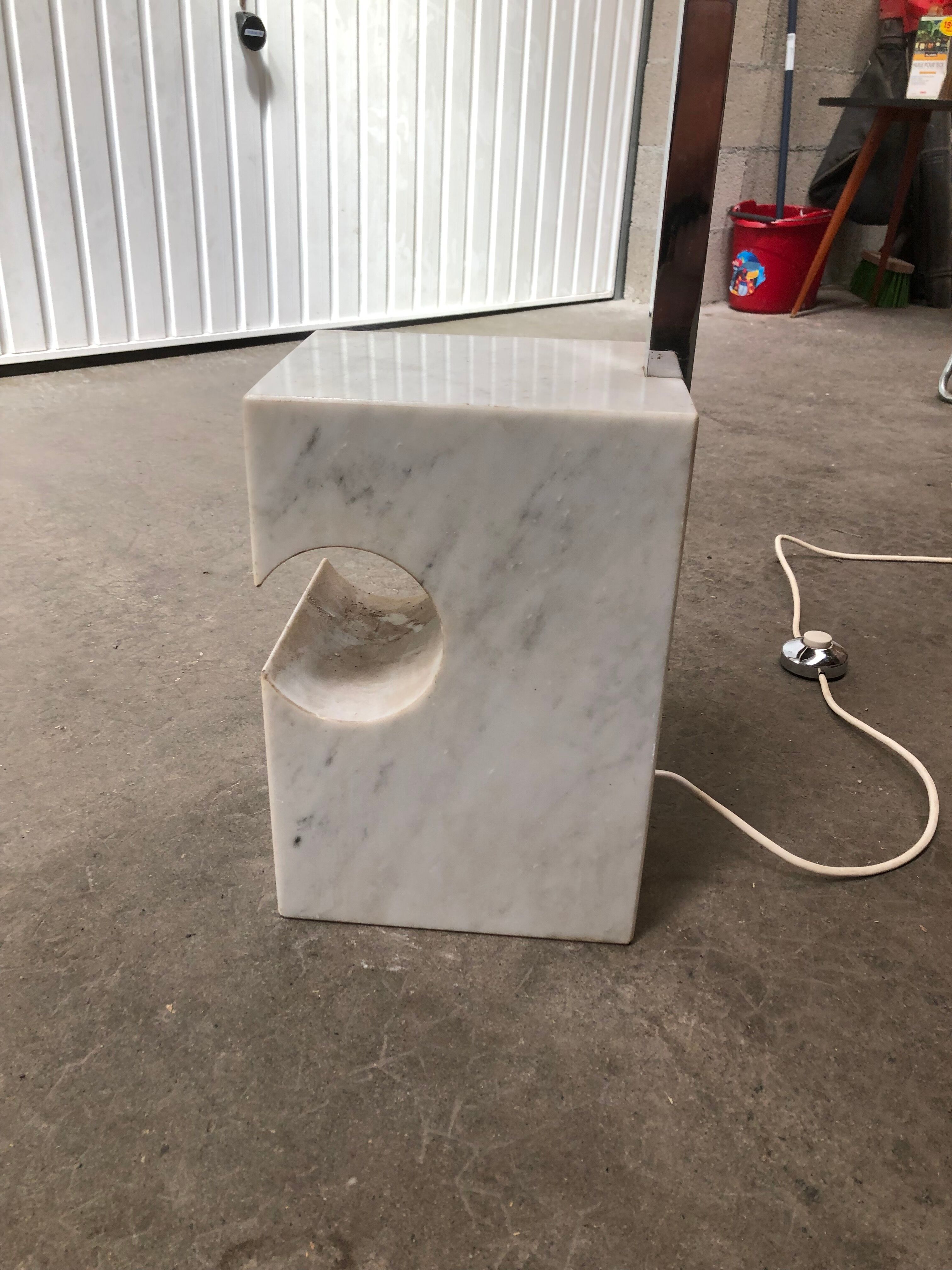 Floor lamp chrome arch vintage 70s