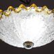 Italian Yellow Large Size Murano Glass Ceiling Fixture, Murano, 1980