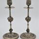 Paire d'anciens bougeoirs bronze doré