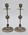 Pair of old gilded bronze candle holders