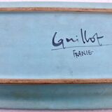 ceramic plate EPOQUE 1950 africanist decoration - signed GUILLOT - FRANCE