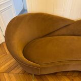 Canapé Night Fever 3 Places Kare Design Velours Marron.