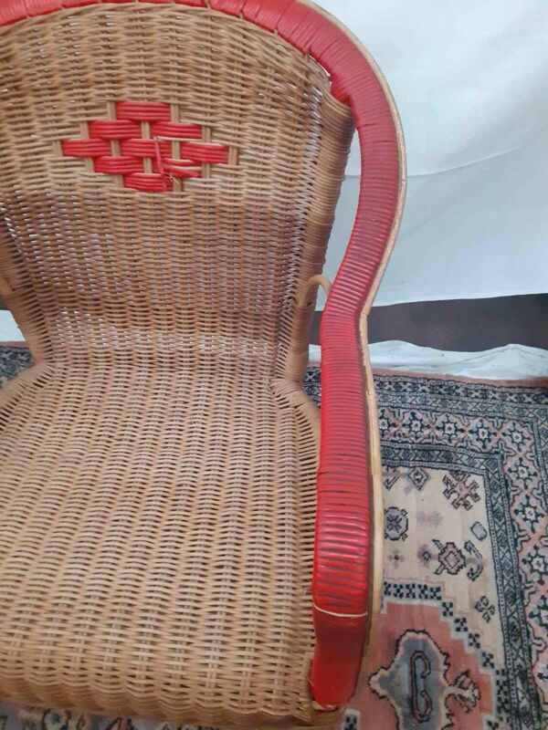 Fauteuil osier relooké