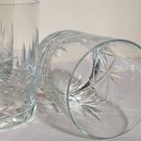 Five timpani glasses with vintage crystal stars