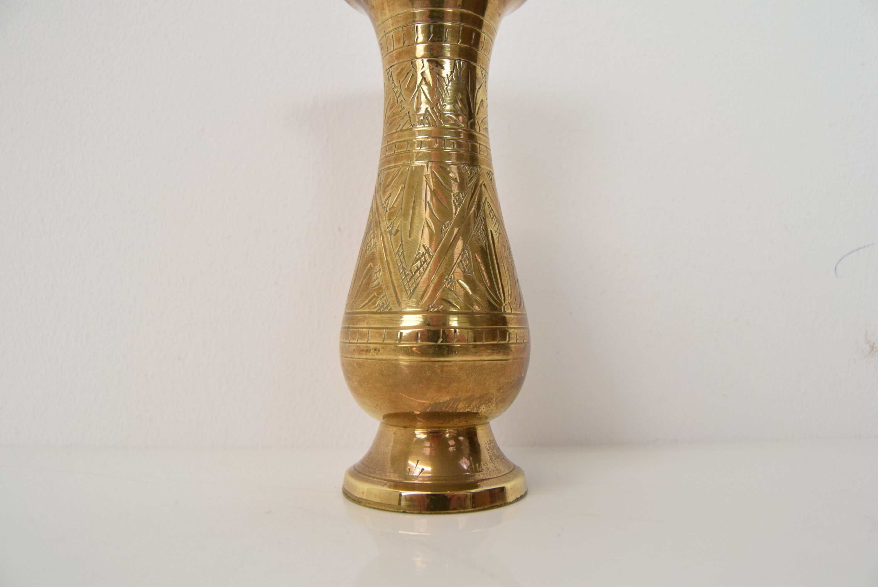 Vintage brass vase from India, 1960's